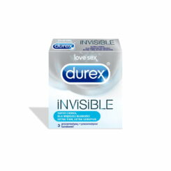 DUREX Invisible Extra Sensitive prezervatīvi, 3 gab.