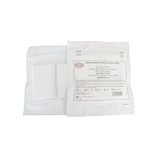 Rays sterilas marles salvetes (10 x 10 cm)