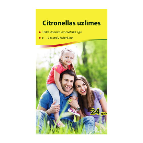Наклейки цитронеллы от насекомых N24