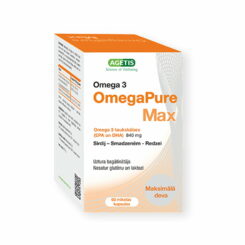 OmegaPure MAX 840 mg mīkstās kapsulas sirdij, smadzenēm, redzei, N60