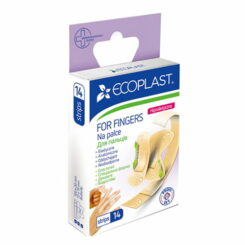 ECOPLAST ūdensizturīgs plāksteru komplekts pirkstiem (For fingers), 14 gab