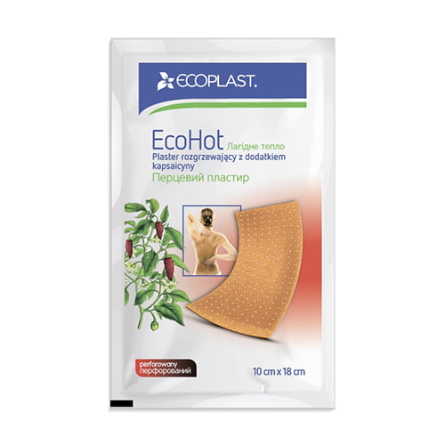 eco-sild ECOPLAST Перцовый пластырь перфорированный EcoHot 10×18 см, N1