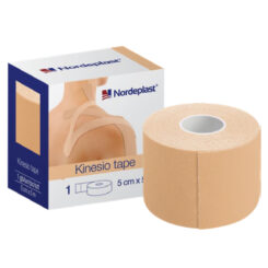 Kinezioloģiskais teips Nordeplast 5 cm x 5 m bēšs, 1 gab