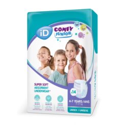 ID COMFY JUNIOR PANTS 4-7 gadi, uzvelkamās biksītes urīna nesaturēšanai, 14 gab.