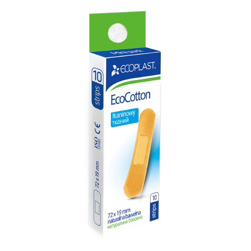 ECOCOTTON mini auduma plāksteri 72x19mm N10