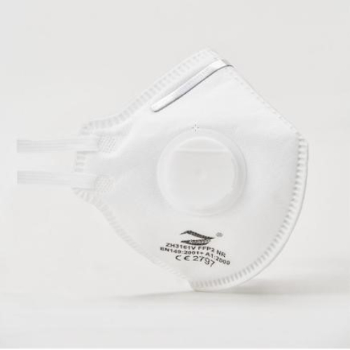 Respirators FFP2NR ar vārstu,  ZH3161V, plakani, salocīti "folded" tips, N25