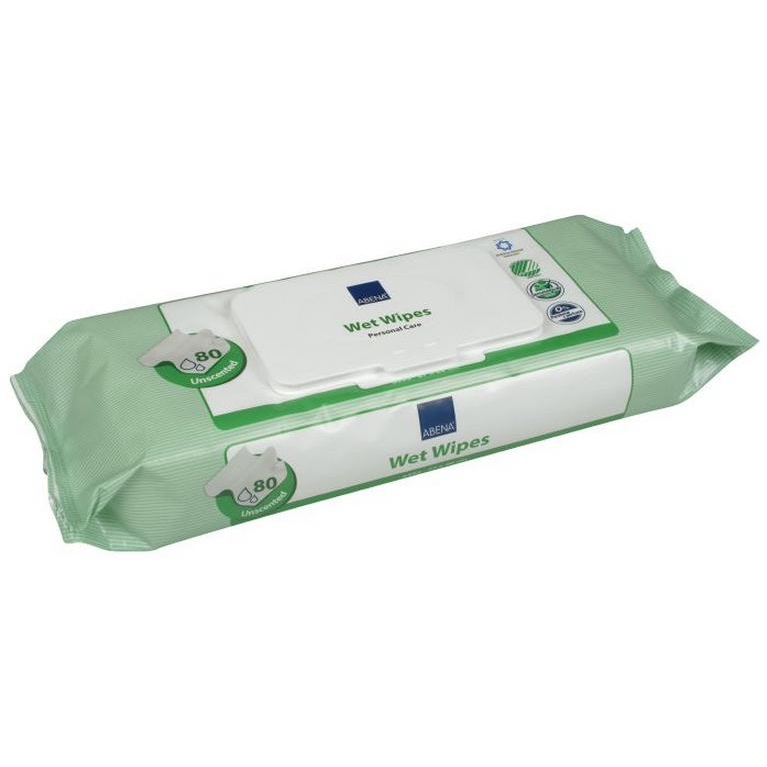 ABENA Mitrās salvetes ar plastmasas vāciņu 20x27cm, 80 gab.