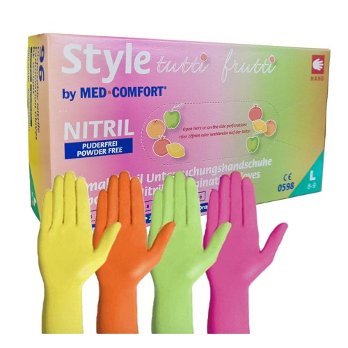 Cimdi diagnostiskie, nitrila, nepūderetie "STYLE TUTTIFRUTTI" M izmērs, 1175-M, 96 gab.