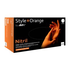 Cimdi diagnostiskie, nitrila, nepūderetie "STYLE ORANGE" XS-L izmēri, 100 gab.