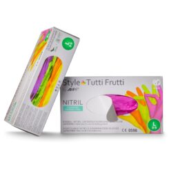 Cimdi diagnostiskie, nitrila, nepūderetie "STYLE TUTTIFRUTTI" S-L izmēri, 96 gab.