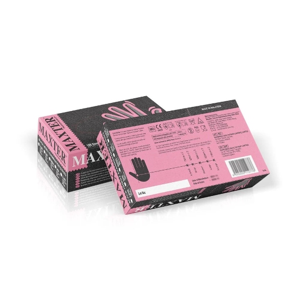 Diagnostikas nitrila cimdi bez pūdera "MAXTER" 100 gab.