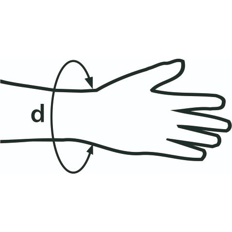 0210 piktogramma Medicīniskais elastīgais plaukstas locītavas apsējs, ar šinu