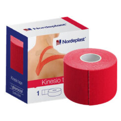 Kinezioloģiskais teips Nordeplast 5 cm x 5 m, sarkans, 1 gab.