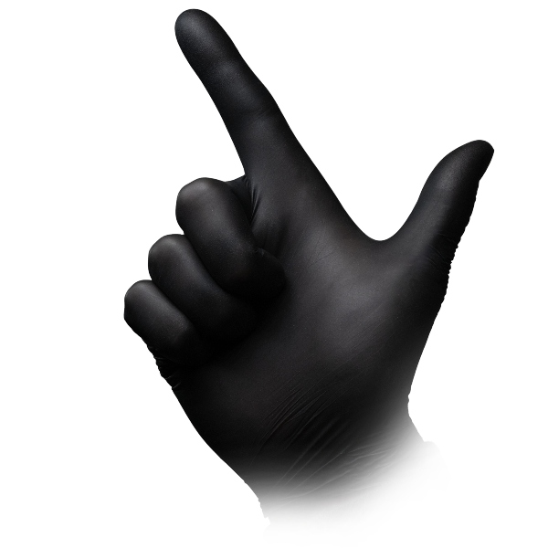Cimdi diagnostiskie nitrila bez pūdera "STYLE BLACK" L izmērs, 01181-L, iepakojumā; 100 gab.