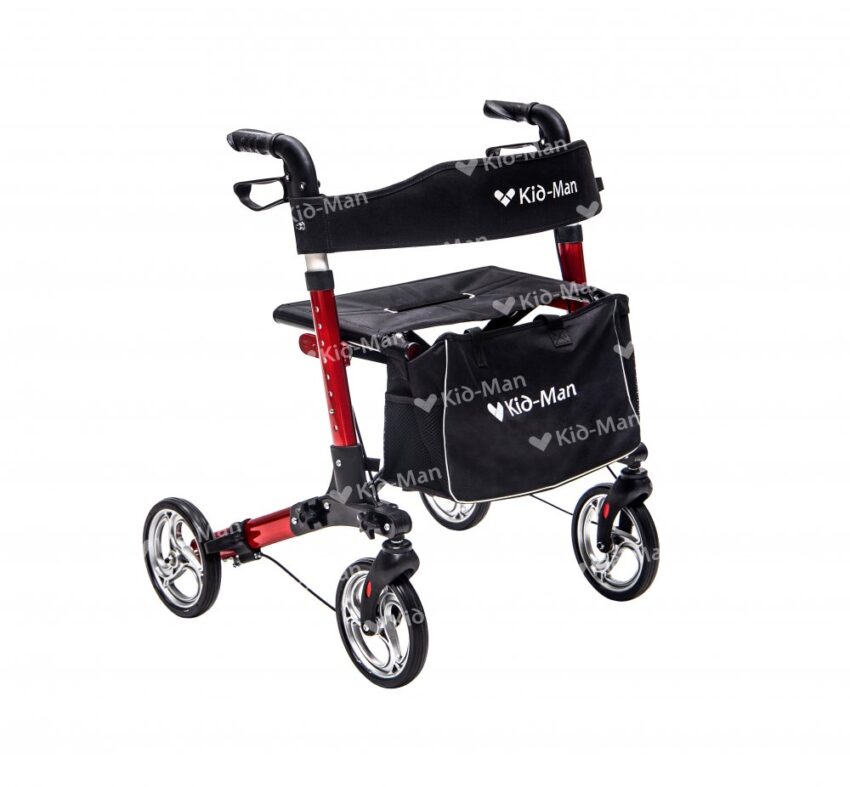 Роллатор FARGO с 4 колесами, складной, для людей весом до 135 кг.